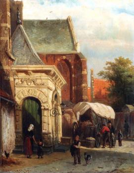 A View Of The South Entrance Of The St Pancras Church Enkhuizen